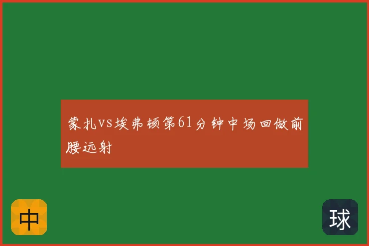 蒙扎vs埃弗顿第61分钟中场回做前腰远射